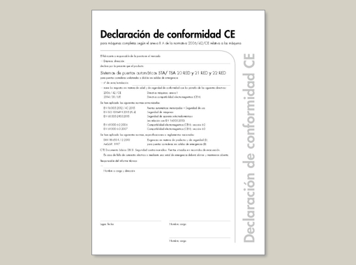 Declaración de conformidad RED