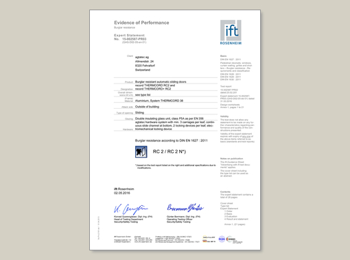 Record THERMCORD RC 2 –  Expert Statement (GAS)